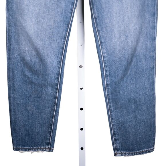 Madewell The Mom Jean Women's Blue Medium Wash High Rise Tapered Denim Size 23 - Picture 6 of 11